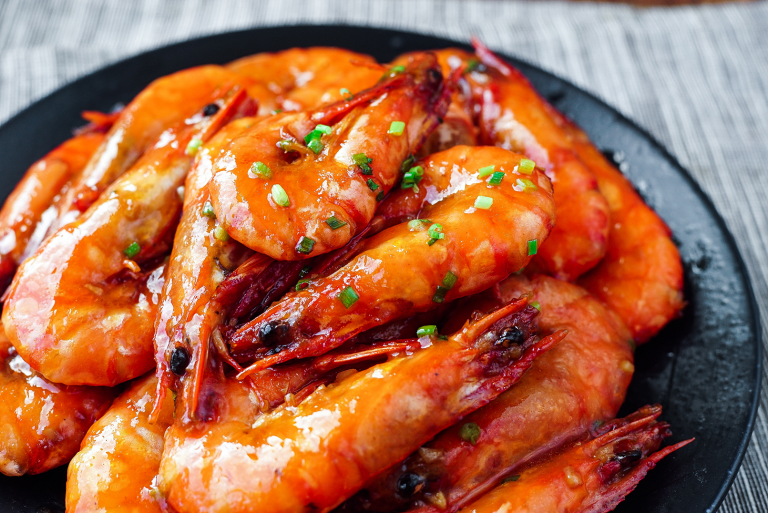How to make Pan-Fried and Braised Prawns and the recipes of Pan-Fried ...